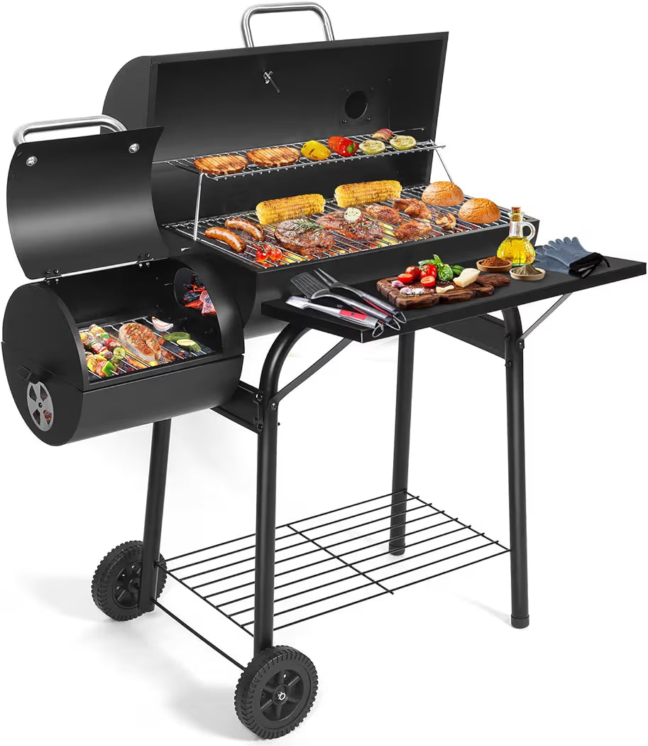 BBQ Grill With Offset Smoker