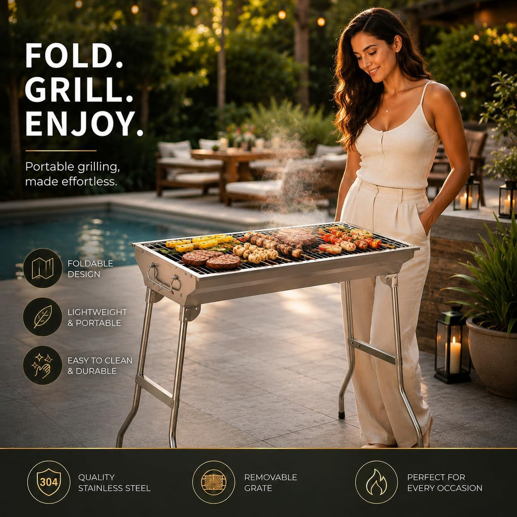 Portable BBQ Grill With Stand
