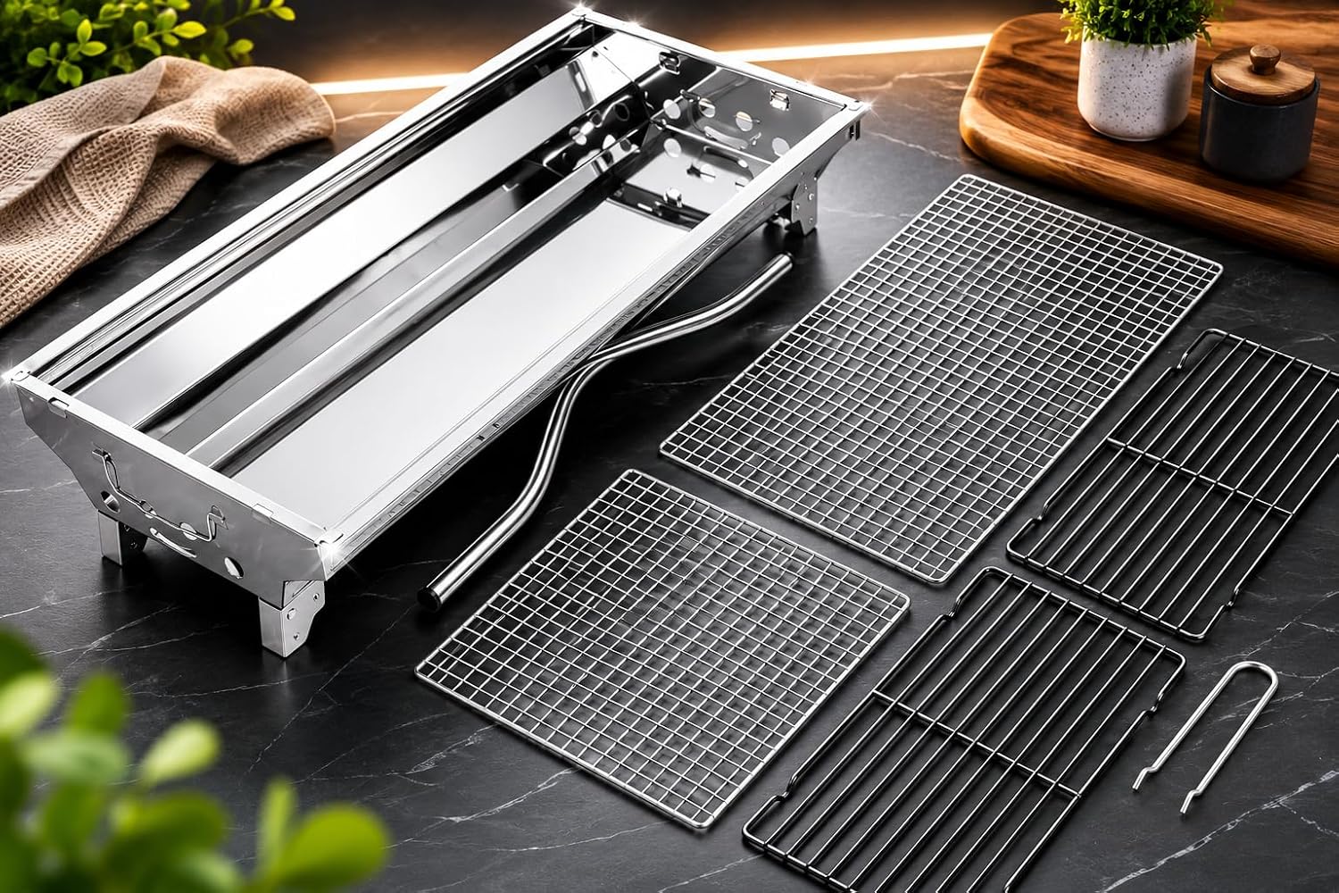 Portable BBQ Grill With Stand