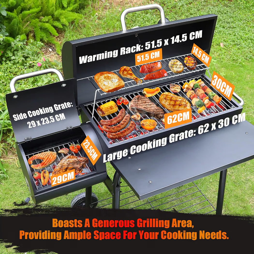 BBQ Grill With Offset Smoker