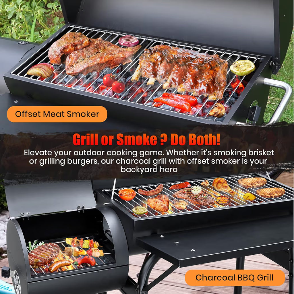 BBQ Grill With Offset Smoker